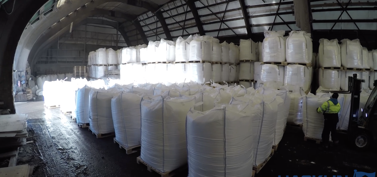 Storage of big bag materials in Kotka Finland